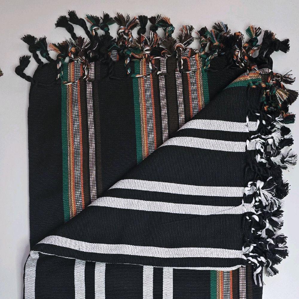 Midnight Emerald Flame Yemeni Shawl