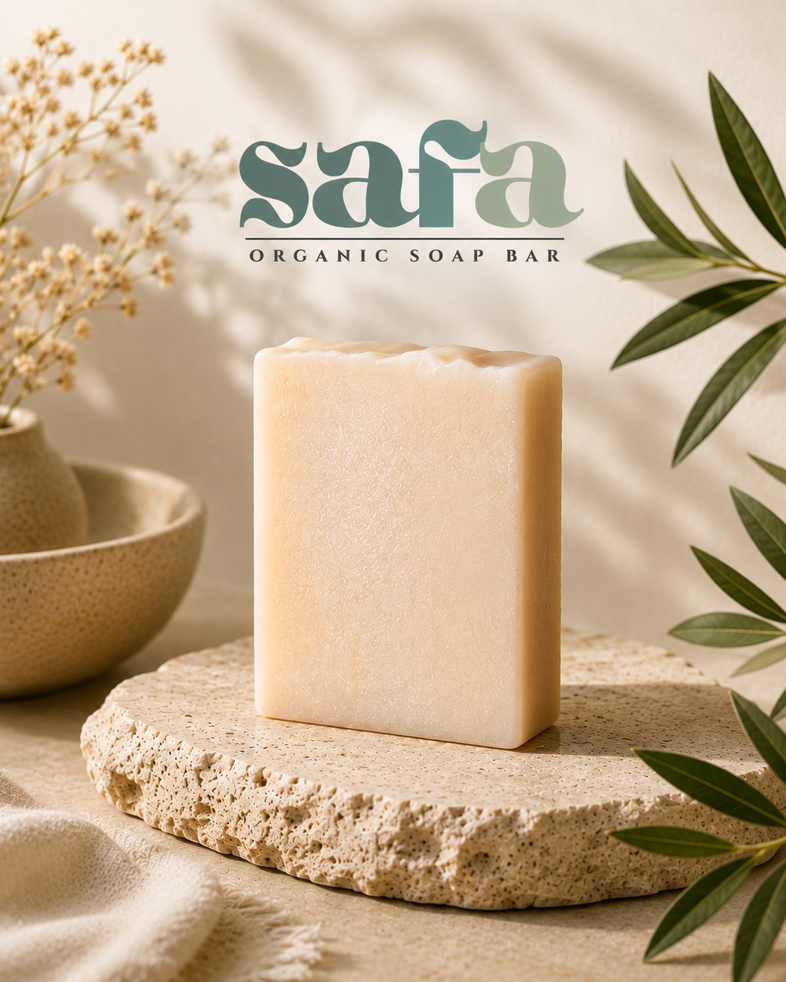 SAFA Organic Natural Soap Bar (Set of 3)